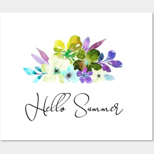 Hello Summer romantic illustration Posters and Art